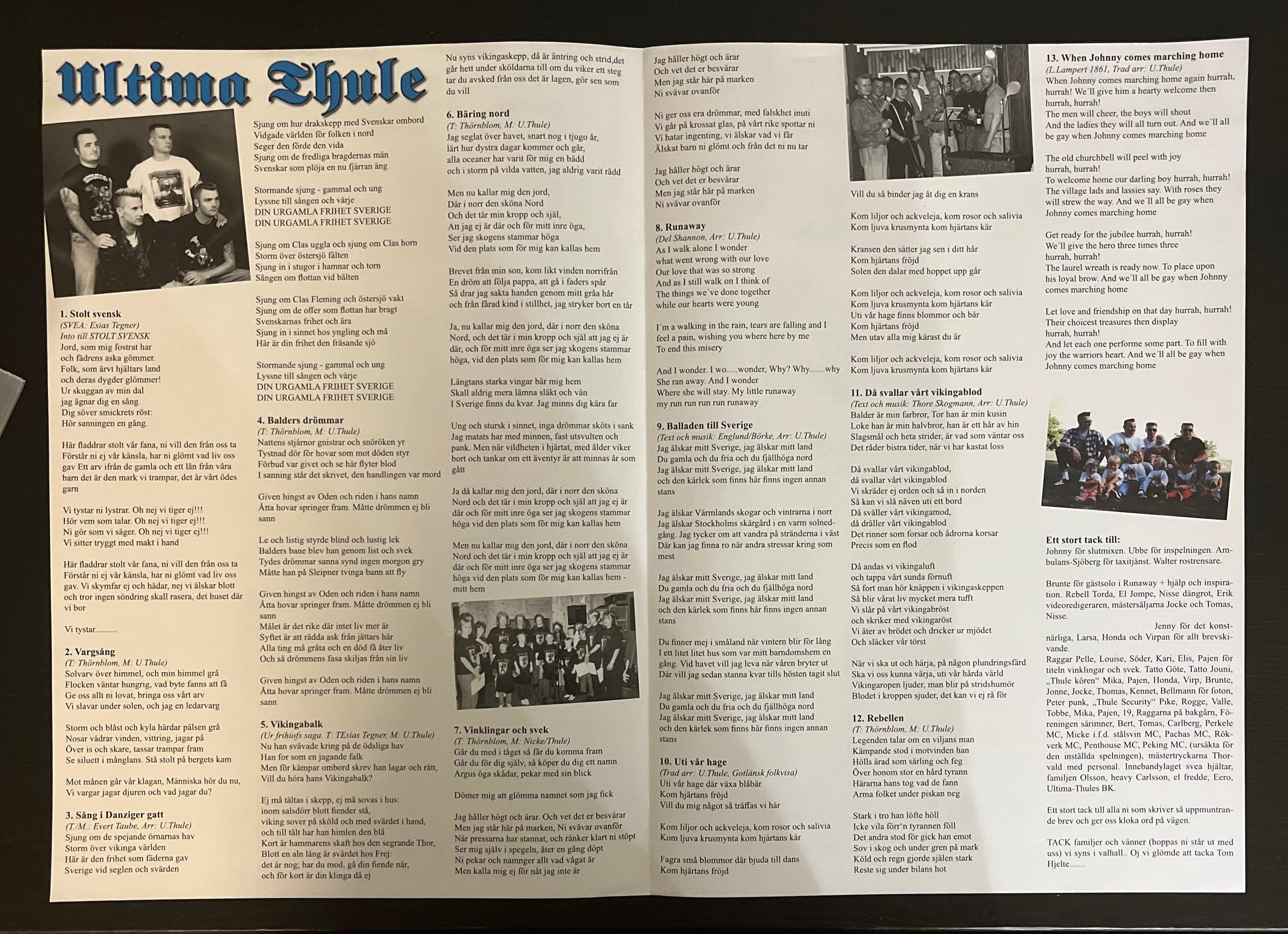 Ultima Thule - Vikingabalk (1993) Grå Splatter Gatefold Vinyl