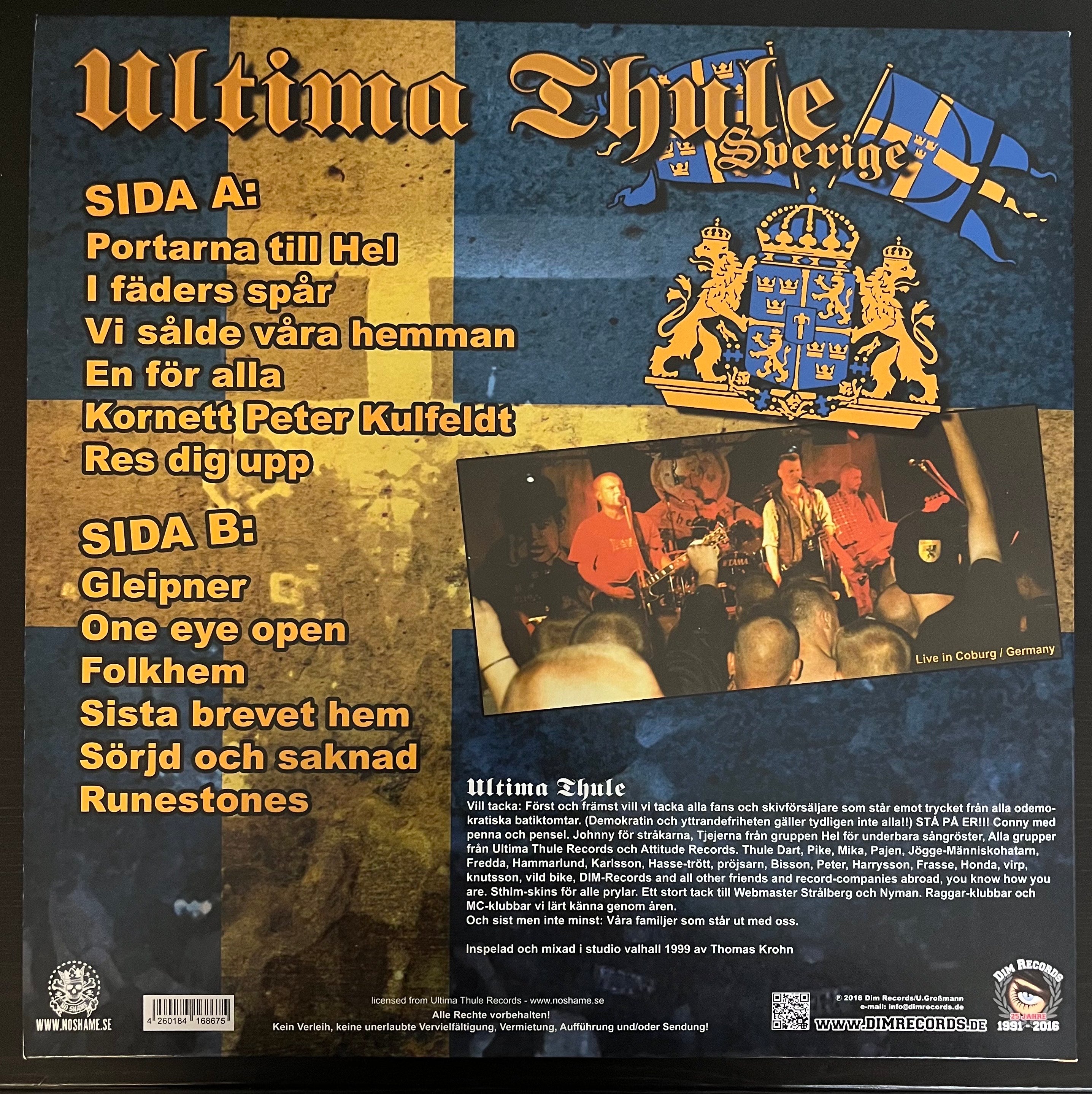 Ultima Thule - Sverige (1999) Red Transparent Splatter Gatefold Vinyl