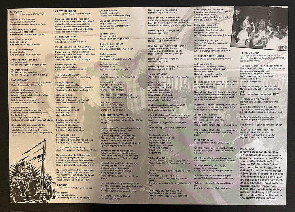 Ultima Thule - För Fäderneslandet (1992) Grå Splatter Vinyl